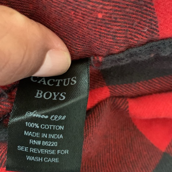 cactus children long sleeve shirt Christmas size 5/6 - Picture 5 of 6